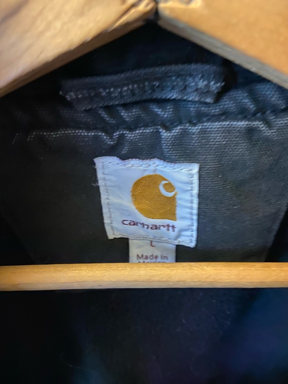 Carhartt Black Work Duck Vest with Corduroy Collar - Picture 5 of 6